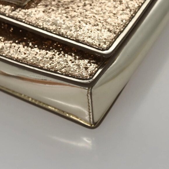 Salvatore Ferragamo Shoulder Bag Sequin 2way Gold Auth 108329 - Picture 3 of 16